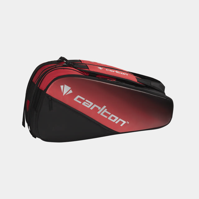 C AC PRO 3 COMP RACKET BAG BLK/RED