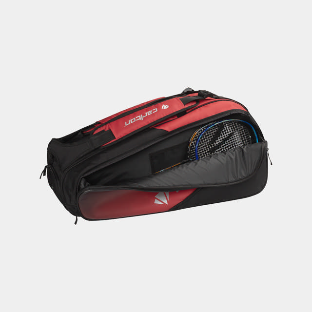 C AC PRO 3 COMP RACKET BAG BLK/RED